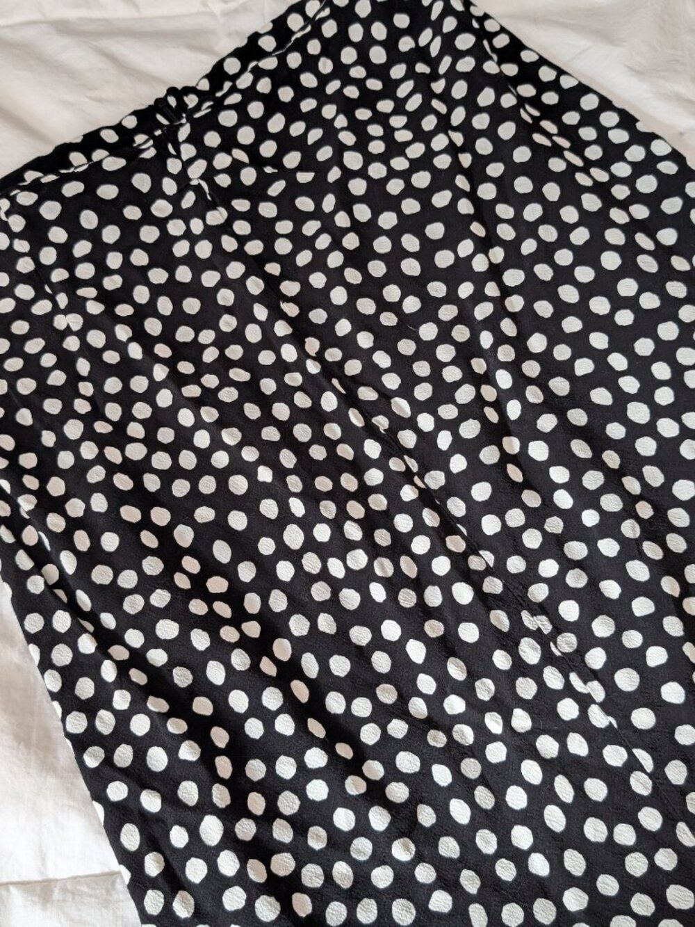 Zara Black and White Polka Dot Midi Skirt Size XL - Picture 4 of 4